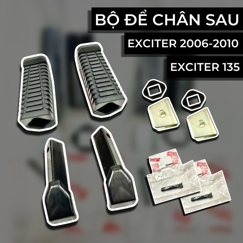 Bộ Xếp / Để Chân Sau YAMAHA - Exciter 2006-2010 / Ex2010 / Ex10 , Exciter 135 / Ex135 - Phụ Tùng