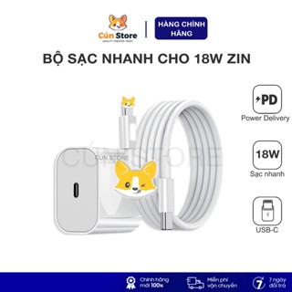  Bộ củ cáp sạc nhanh PD 18W zin bóc máy sạc ổn định an toàn cho 11ProMax | Bảo hành 12 tháng 