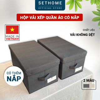  Hộp vải có nắp SETHOME đựng quần áo đồ cá nhân đồ chơi giỏ đa năng 