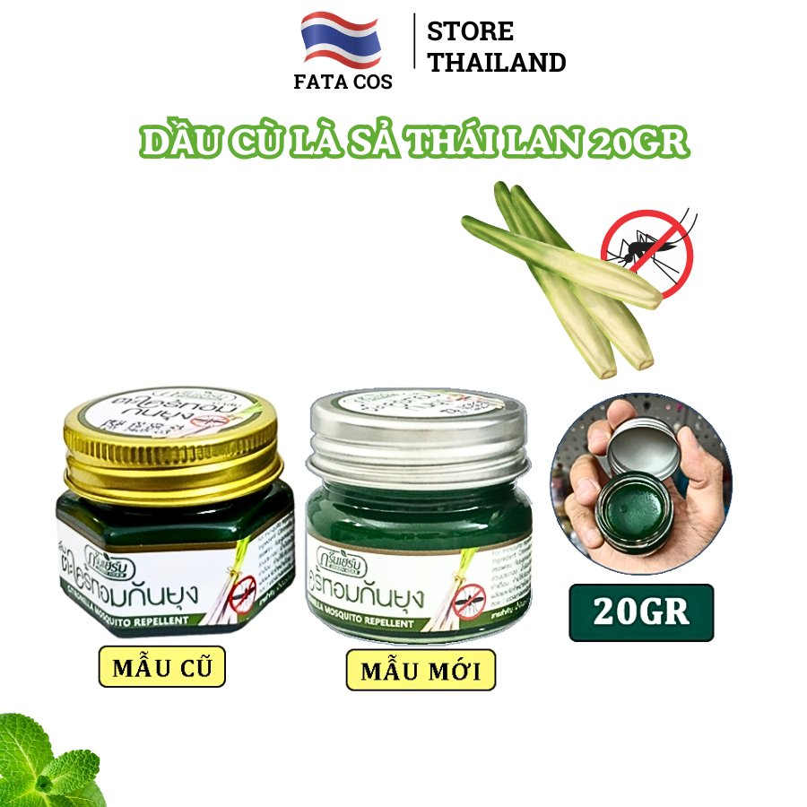 Dầu Cù Là Sả, Cao Bôi Muỗi Đốt Green Herb Balm Chiết Xuất Thảo Dược An Toàn Cho Bé 20GR - Fataco's