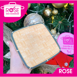  Đĩa Nhựa Giả Mây Mẹt Tre Vuông Nhiều Size - DĨA TRE VUÔNG GIẢ MÂY 