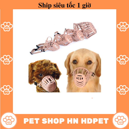 Rọ mõm chó mèo bằng nhựa đủ size - rọ mõm nhựa cho chó