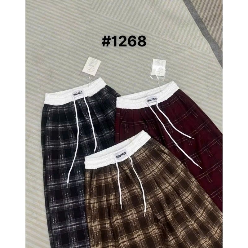 Quần kẻ suông ống rộng vải Dạ  tàu có giãn from rộng  hàng quảng châu siêu đẹp | BigBuy360 - bigbuy360.vn