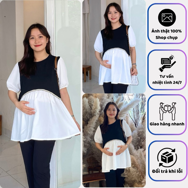 ÁO BẦU SỌC PHỐI LỤA NHẸ MÁT DỄ PHỐI ĐỒ