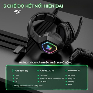 Tai Nghe Gaming không dây ONIKUMA B100 Bluetooth/2.4G/Có Dây Có Micrô chơi game chụp PC máy tính PS5/4 Xbox điện thoại