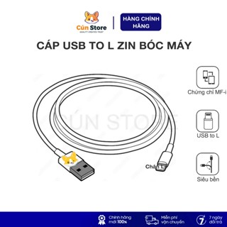 Cáp sạc USB to L cho X hàng zin siêu bền, không báo lỗi máy | Bảo hành 12 tháng