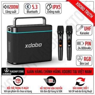 Loa Bluetooth Xdobo Truth Tuner 200W Siêu Trầm Karaoke Trợ giàng Livetream Bản nâng cấp của Xdobo King max Mirage X8 Pro