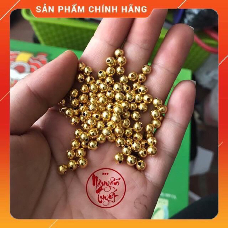 100g HẠT TRAI NHỰA VÀNG SIZE 4mm (BI BON SHOP)