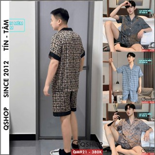 Tổng hợp bộ đồ pijama nam có size M quần ngắn tay ngắn mặc nhà mặc ngủ thoải mái QSHOP