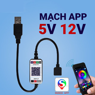 Dây kết nối LED Dây RGB 5050 Chỉnh Màu qua APP điện thoại cắm nguồn 5v 12v