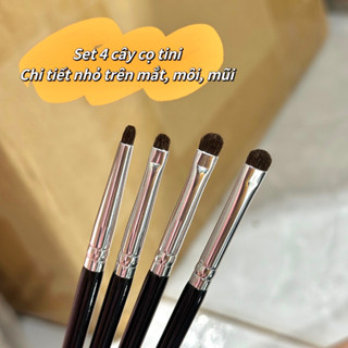 Set 4 cây cọ tan vùng nhỏ, đánh highlight nhỏ vùng hốc mắc và vẽ mắt: TAN