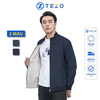 Áo gió nam 2 mặt cổ 5 phân hoạ tiết chữ H Tezo 24AG5H021