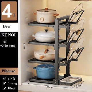 Giá Để Nồi Chảo Đa Năng - Kệ Đựng Nắp Vung Nhà Bếp Tiện Ích, Chống Gỉ, Tiết Kiệm Không Gian