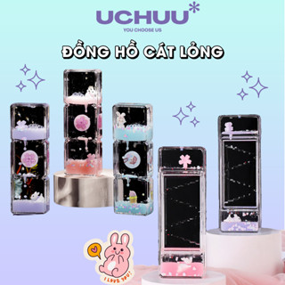 Đồng Hồ Cát Lỏng UCHUU, Quà Tặng Ý Nghĩa, Đồng Hồ Nhỏ Giọt Decor Trang Trí Bàn Học Giúp Thư Giãn