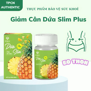  Giảm Cân Siêu Dứa Slim Plus Hộp 30 viên tặng kèm khoá cân -Giá Sỉ 