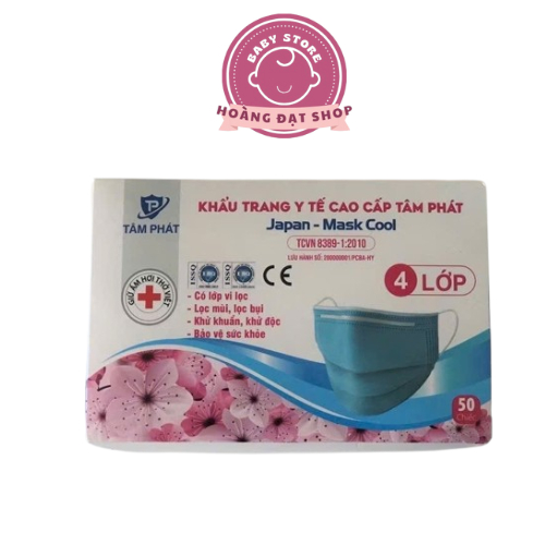 Khẩu Trang Y Tế Tâm Phát (4 Lớp - 50 Cái)