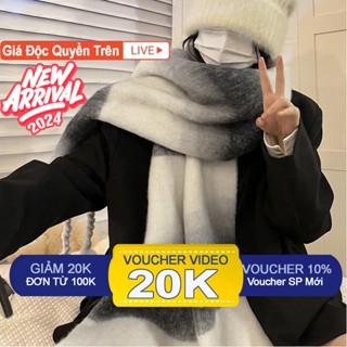Khăn Choàng Cổ Nikendo Chất Len Lông Mịn Siêu Ấm Họa Tiết Màu Loang Gradien Phong Cách Hàn Quốc DL1