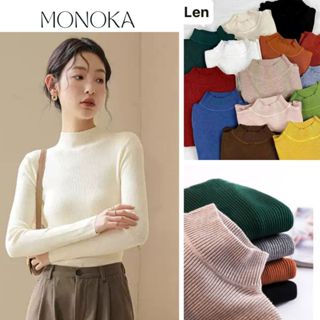     Quảng Châu   Áo len tăm nữ cổ 3p dài tay ôm body thu đông các màu Áo giữ nhiệt cao cổ 3cm ấm áp basic T560G MONOKA 