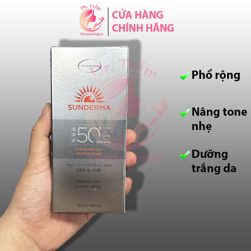 Kem chống nắng phổ rộng Sunderma - Nâng tone nhẹ nhàng