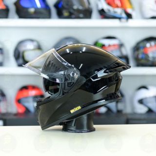 Mũ Bảo Hiểm Fullface ROC 08 plus phiên bản nâng cấp có 2 kính Đen Bóng