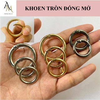 ( 10 Cái ) Khoen Tròn Đóng Mở, Khoen Sách Atimon, Khoen Tròn Phụ Kiện Túi Xách