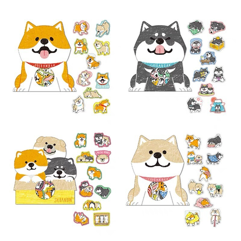 Sticker dán cute sticker dán hình chó shiba