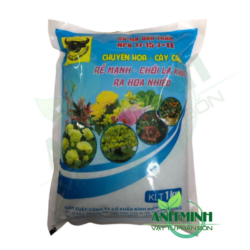 Phân bón lá Đầu Trâu MK 17-15-7 + TE - #005A# - 1kg