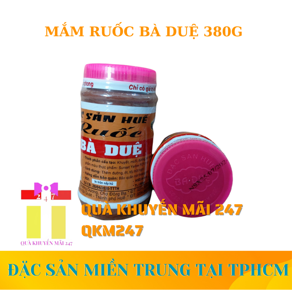 Mắm ruốc huế Bà Duệ hủ lớn 380g sỉ 26k