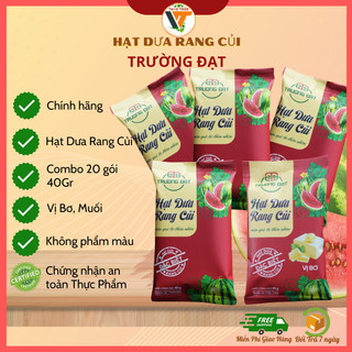  Hạt Dưa Rang Củi Trường Đạt Bì 40Gr  combo 20 Gói 40gr  