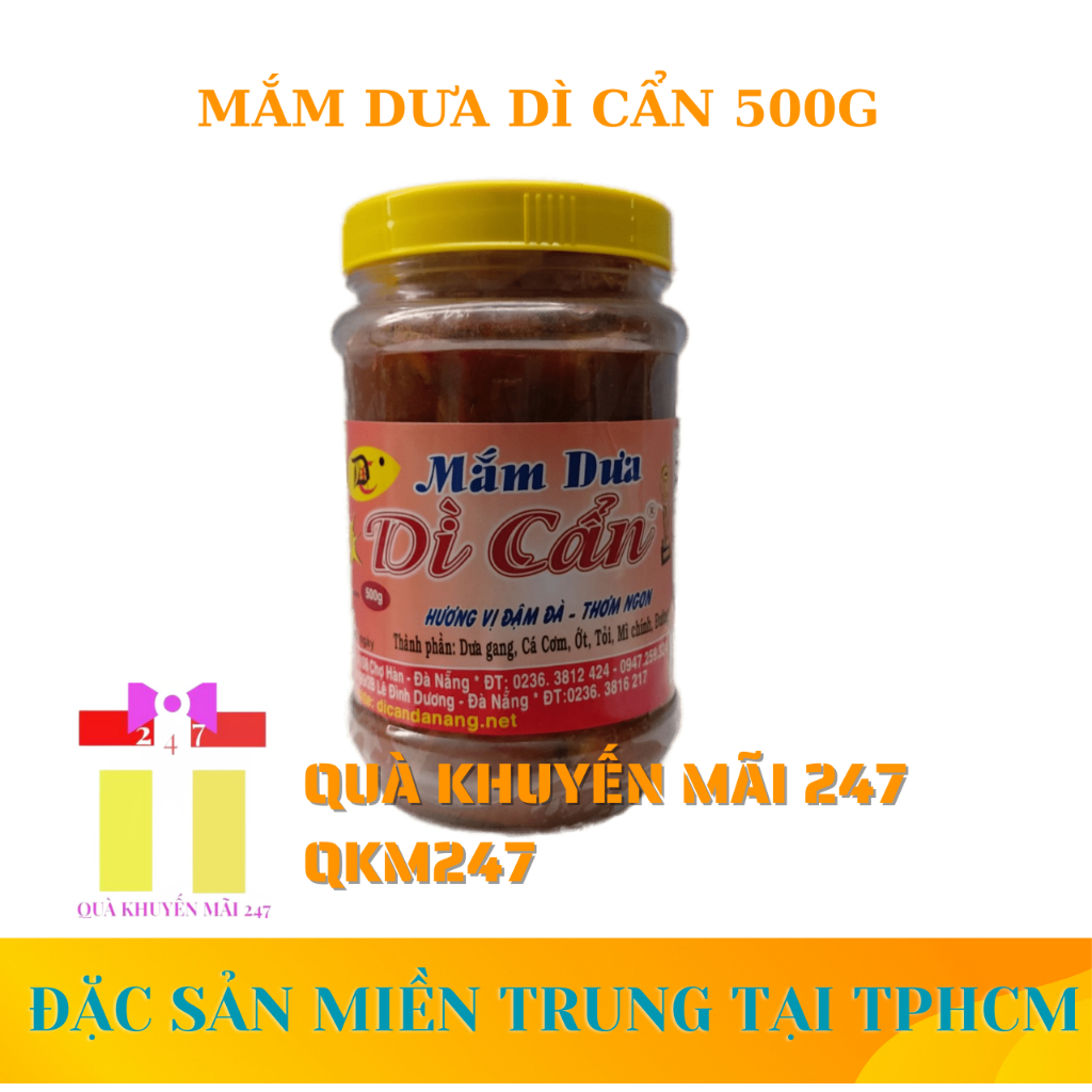 Mắm Dưa Dì Cẩn Đà Nẵng hủ 500g