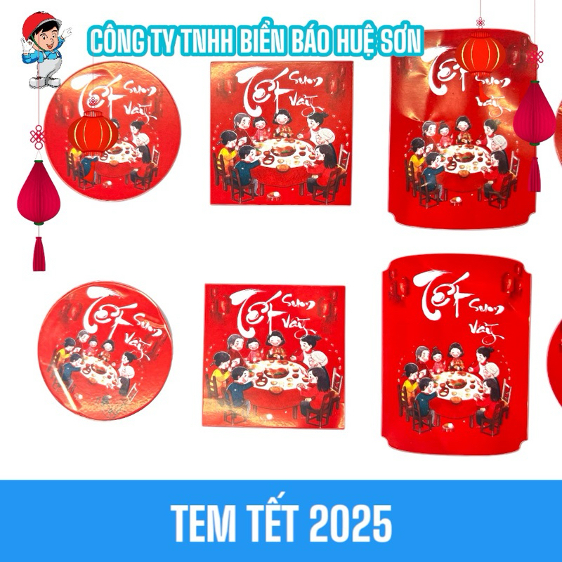 SIÊU RẺ Hơn 100 tem Tết 2025, tem dán Tết 2025 tem decal Tết, sticker Tết, tem chúc mừng năm mới 202