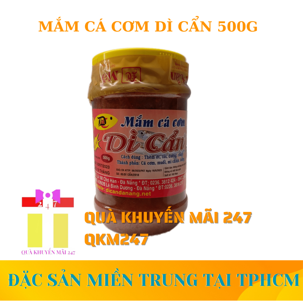 Mắm cá cơm Dì Cẩn Đà Nẵng hũ 500d