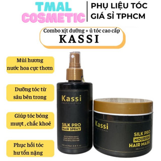 Combo Hấp dầu / Xịt dưỡng tóc Kassi Silk Pro Restore Damage Hair dành cho tóc hư tổn, khô xơ
