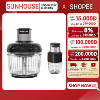 MÁY XAY THỊT 2 CỐI SUNHOUSE SHD5412 - Xay nhuyễn nhiều loại thịt, cá đến các loại gia vị hành, tỏi