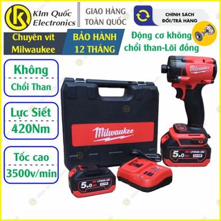  Máy chuyên vít Milwaukee lực siết 420Nm động cơ không chổi than mới 2025 