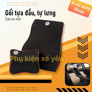 Bộ Gối Tựa Đầu và Tựa Lưng Cao Su Non Nguyên Khối Cao Cấp Siêu Đàn Hồi Chống Đau Mỏi lưng vai gáy