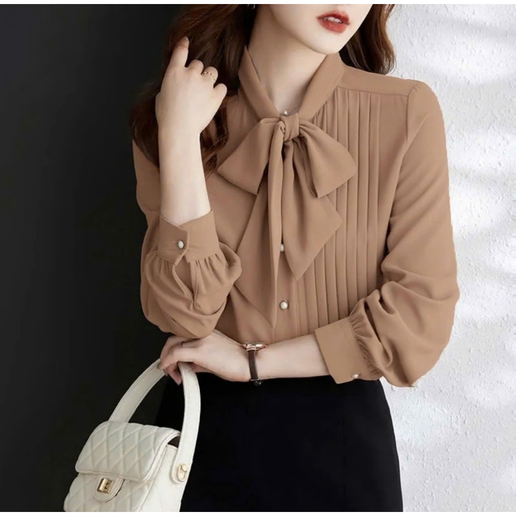 Áo Kiểu Chuỗi Ngọc Tay Dài Sang Chảnh💕𝑭𝑹𝑬𝑬𝑺𝑯𝑰𝑷💕[Giá gốc tận xưởng] ÁO KIỂU NỮ CÔNG SỞ | BigBuy360 - bigbuy360.vn