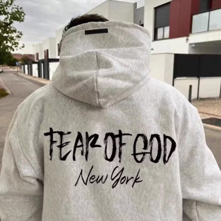 Áo Hoodie Essentials Fear Of God New York_Chữ In_Logo cao su trên mũ in nổi_vải nỉ bông  không xù_HD056
