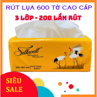 Khăn giấy rút lụa Silkwell 200 tờ x 3 lớp chính hãng