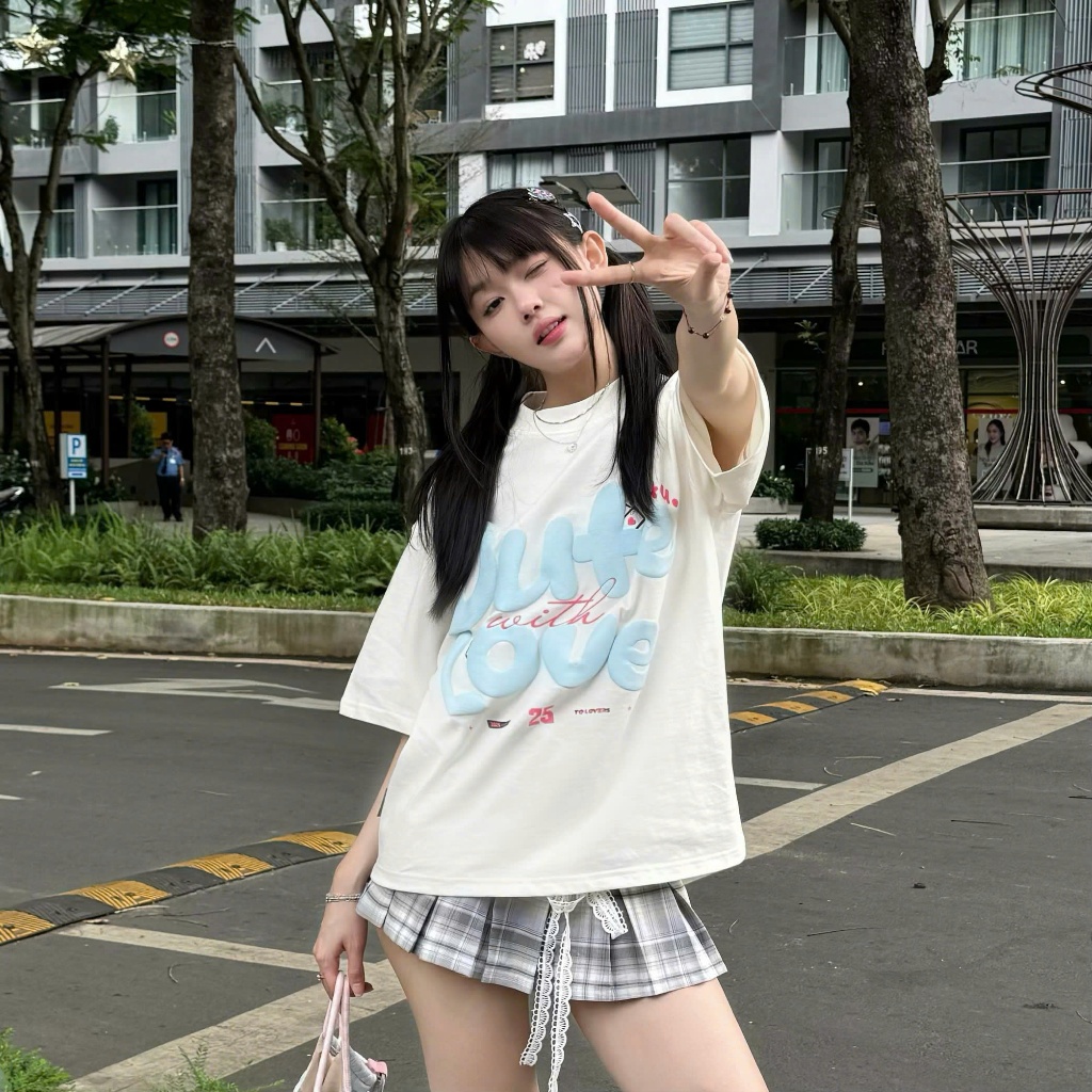 Áo Thun Form Boxy Outerity Lover / Unisex Nam Nữ 100% Cotton | BigBuy360 - bigbuy360.vn