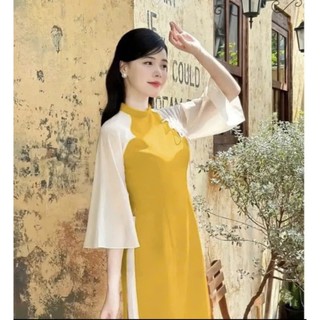 Sét Áo Dài Truyền Thống Chất Liệu Lụa Mango Cao Cấp 💕𝑭𝑹𝑬𝑬𝑺𝑯𝑰𝑷💕[Giá gốc tận xưởng]