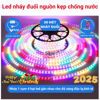 30MDây đèn led trang trí nháy đuổi 2835 5M,10M ,20M,30M Tặng Kèm Nguồn,đèn led hắt trần,trang trí decor phòng,quấn cây