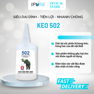 Keo Dán 502 Đa Năng, Dán Giày Dép, Chi Tiết Nhựa, Siêu Dính, Nhanh Khô - Tiện Lợi, Dễ Sử Dụng| IPURE