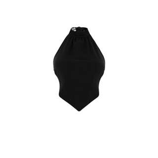  ÁO YẾM TRẮNG ĐEN - CỘT DÂY HỞ LƯNG ASTERACEAE CHÍNH HÃNG 