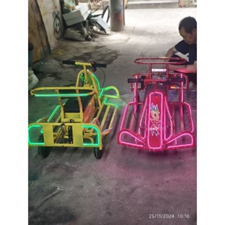 Xe Drift chế F3 tay ga, kiểu mới 2025, tải 150kg, quảng trường , 2 người ngồi, tiến lùi