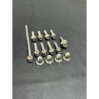 Bộ 14 ốc INOX304 lắp đầu bò Wave Dream 100cc