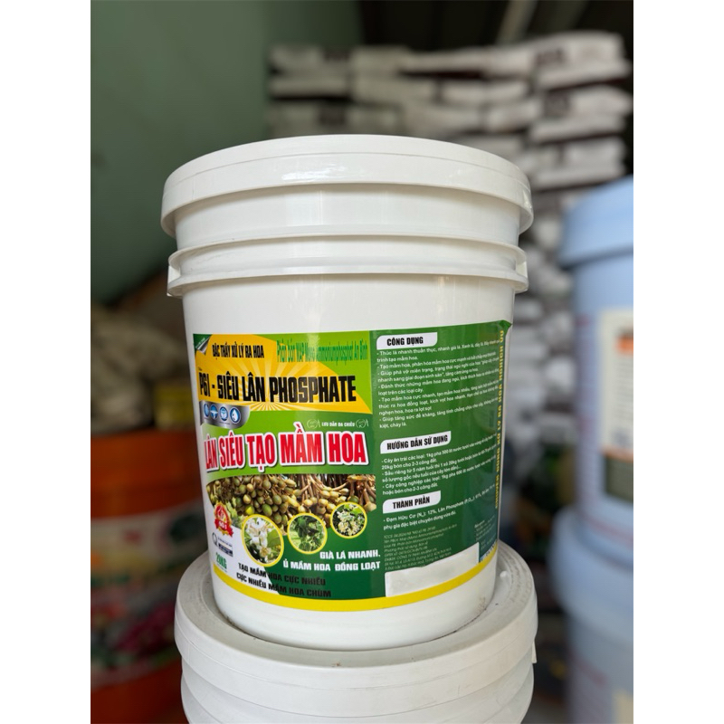 Xô phân siêu tạo mầm hoa P61 (lân 61%), phân hoá mầm hoa cực mạnh, phá miên trạng,già lá,xô 20 kí