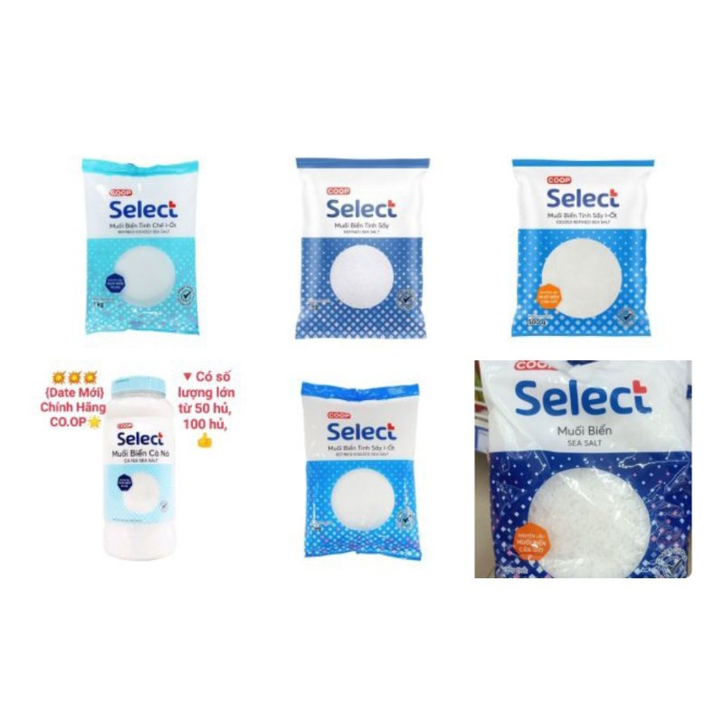 [DATE MỚI] Muối Biển Tinh Sấy i-ốt Select 1kg
