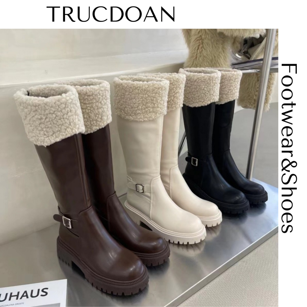 Bốt đùi nữ cổ lông tuyết Phonix hàng cao cấp chuẩn QCC Full Box 2025