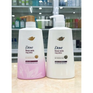 Dầu Gội Hoặc Dầu Xả Hoa Sen Nhật Bản Óng Mềm Tự Nhiên DOVE Nourishing Secrets 610G - 640G Chính Hãng Công Ty Mẫu Mới